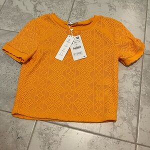 Orange crop top Zara